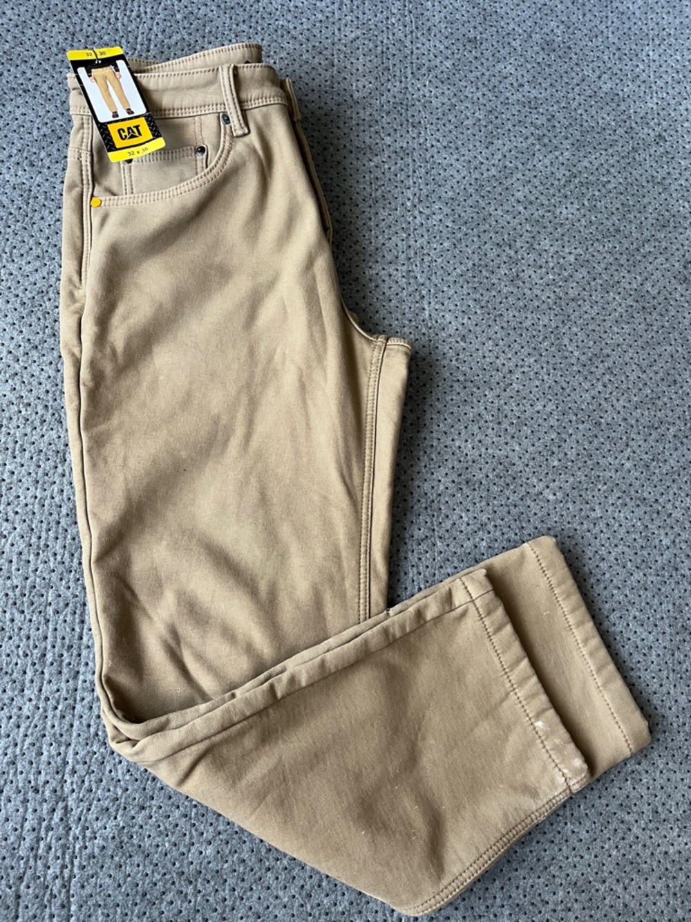 Cat Caterpillar Men's Fleece Canvas Pants